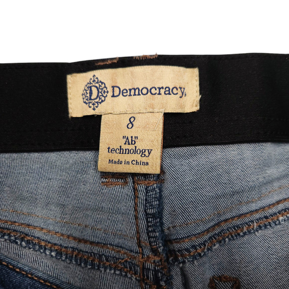 EUC Democracy Ab Technology Distressed High Rise Skinny Ankle Jeans Sz. 8x28 - Picture 5 of 9
